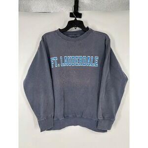 U.S. Vintage Gray‎ Ft Lauderdale Florida Crewneck Sweatshirt Faded Distressed SM